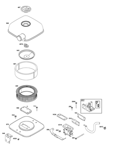 Air Cleaner Group Diagram and Parts List for 540477-2221-G1 400000 - 699999 Briggs and Stratton Engine